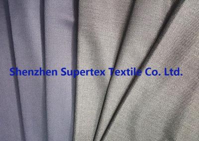 China Uniform Stretch Polyester Wool Twill Fabric in Charcoal Melange Grey Color for sale