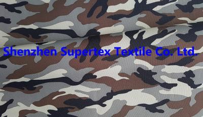 China Polyester Oxford Paper PU Breathable Coated Fabric Camo Print Leisure Military Uniform 300D 150GSM for sale