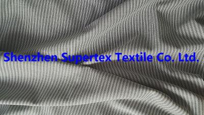 China 147CM Yarn Dyed Cotton Twill Fabric Black / White Stripes Peach For Men’S Garment Blouses for sale