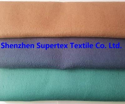 Chine Couleur solide extérieure du tissu 546GSM de polyester de laine de brosse de flanelle à vendre