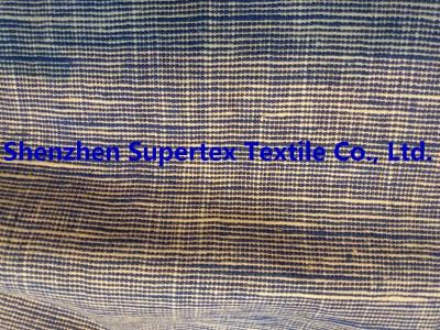 China 2-tone Slub Linen Cotton Yarn Dyed 200GSM Rustic Garment Fabric for sale