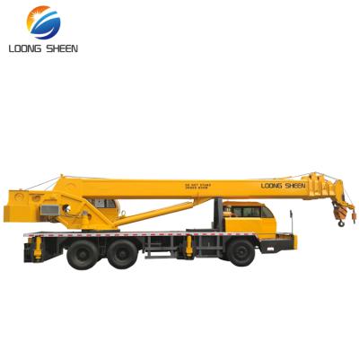 China TRUCK CRANE 25 Ton 42m Boom Truck Crane Electric Winch Pickup Truck Crane for sale