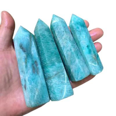 China Europe Wholesale High Quality Natural Amazonite Stone Tower Blue Amazonite Point For Decoration for sale