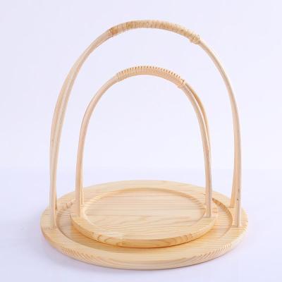 China Traditional Wholesale Useful Custom Wood Tray Set Wooden Breakfast Tray in Kitchen for Fruit Cake Wine Rack for sale