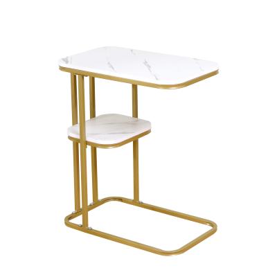 China Cheap adjustable gold metal sofa (other) storage assembly side table and wooden side table for sale