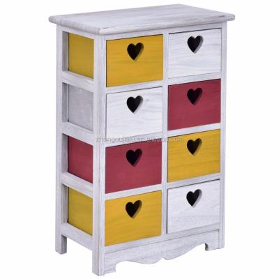 China (Other) Adjustable Colorful Wooden Bedside Table Nightstand Cabinet with Storage Drawers for sale