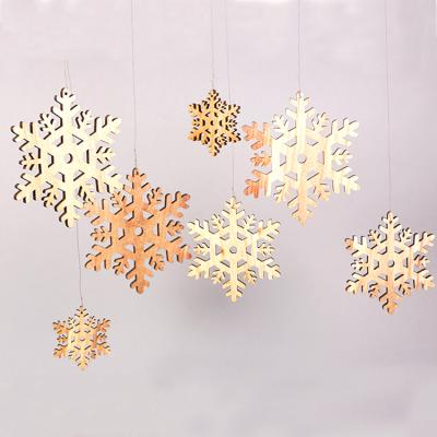 China Paulownia Wood Laser Cut Wooden Tag Christmas Tree Decoration For Kids for sale