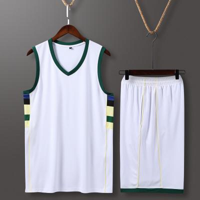 China Cheap Breathable Custom Lightweight Tank Top Basketball Uniform Set Basketball Male Tank Tops Uniform Shorts Reversible for sale