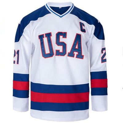 China Shirts & Tops Wholesale Logo USA Hockey Jersey Fashion Custom Embroidery Sublimated Hockey Tank Tops for sale