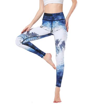 China Breathable Good Quality Sustainable Leggings Women Gym Wear Seamless Tights Yoga Workout Pants High Waisted Elastic Yoga Printed Leggings for sale