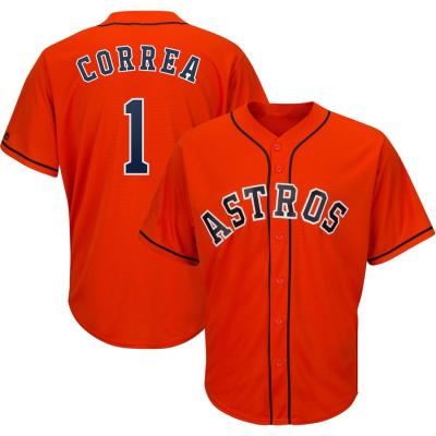 China Antibacterial OEM Customize Custom Logo Breathable Baseball Jersey Astros Logo Shirt Baseball Jersey T-shirt Baseball Uniform For Men for sale