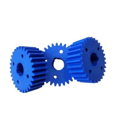 China Factory Price Custom Made ABS PP Manufacturing Equipment Nylon Blue Plastic Injection Molding Gears, OEM Injection Molding Nylon Plastic Auto Gear for sale