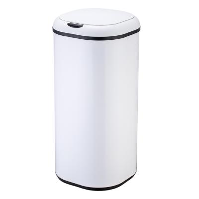 China Pressing Type BX Group 30L White Smart Bin Bathroom Trash Can With Soft Close Lid for sale