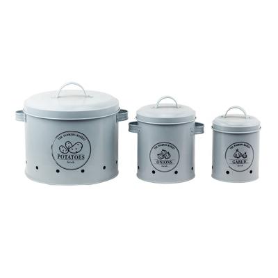 China Keep Fresh BX Food Kitchen Canister Food Storage Potato Canister, Onion Garlic Containers for sale