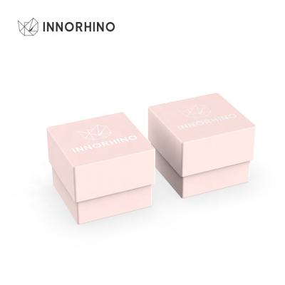 China Custom Paper Gift Blank Ring Box Accessories Black Blue Pink Eco Lid Jewelry Earring Bracelet Wholesale Biodegradable Small And Core Cardboard for sale