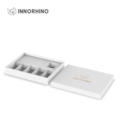 China Rigid Box EVA White Case Drawer Insert Logo Lid Base Skincare Cosmetic Hair Piece Wig Cardboard Biodegradable Custom Garment Packaging Gift for sale