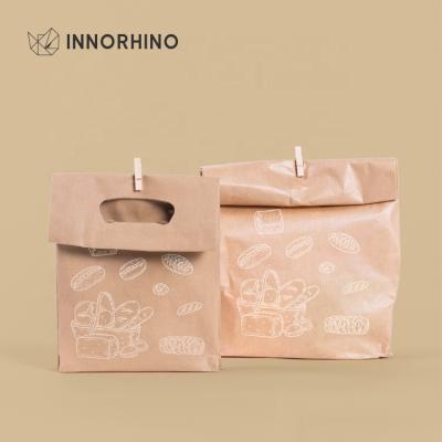 China Custom Biodegradable Food Shop Bags Eco Shopping Bag Packaging Cake Pastry Supermarket CMYK Pantone Color Paper Cardboard for sale