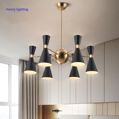 China Modern decoration noise design hotel home indoor lighting nordic decorative commercial graphite modern chandelier lamps for sale