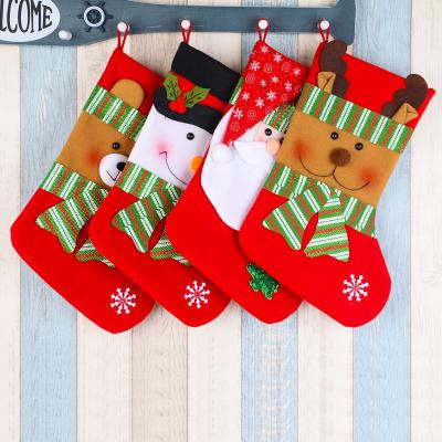 China Europe Christmas Gift Bags Hang Socks Gift Bag Candy To Receive Christmas Socks for sale