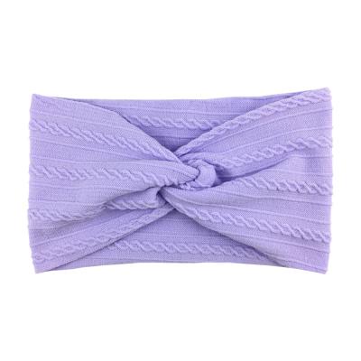 China Baby Jacquard Headband Tire Elastic Hair Accessories Soft Cross Band Twist Hair Nylon Tops Wholesale and Foreign Trade 3 for sale