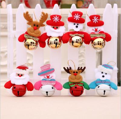 China Europe Christmas Ornaments Props Doll Claus Snowman Bell Bell Hang Christmas Supplies for sale