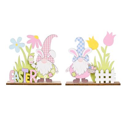 China Europe the wooden supply items of new Easter wooden decorations printed Easter to decorate the atmosphere for sale