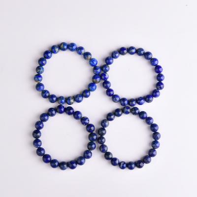 China Handmade 10mm Round Gem Semi Precious Lapis Beads Reiki Bracelets China Natural Healing Crystals Stretch Bracelet for sale