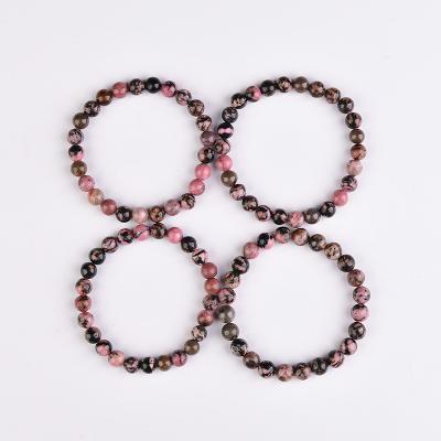 China Wholesale Luxury Natural China Rhodonite Bracelet Stone Bracelets For Women Bead Stone Bracelet for sale