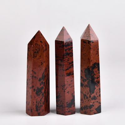 China China wholesale natural mahogany round obsidian point obsidian red stone for healing for sale