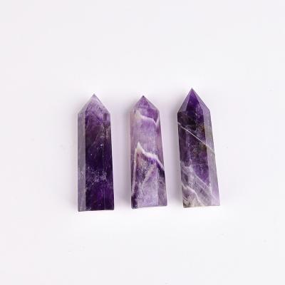 China Wholesale High Quality Natural Crystal Wand Point Stones China Healing Crystals Amethyst Point Dream Tower for sale