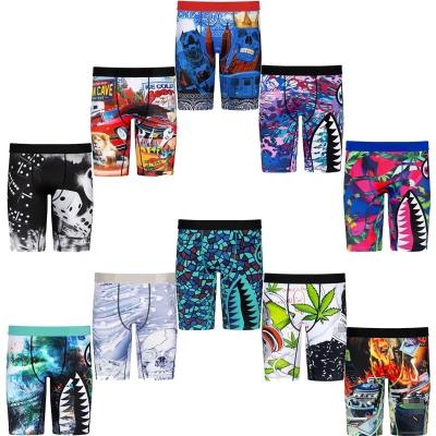 China ETHICA SUSTAINABLE Printed Men's Casual Underwear Plus Size Boxing Shorts Boxing Shorts Quick Drying Seamless Long Leg Sports Shorts for sale