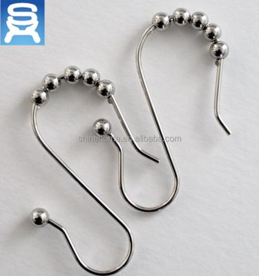 China Popular Washing Rings / Living Room Stainless Steel Shower Curtain Hooks For Bathroom for sale