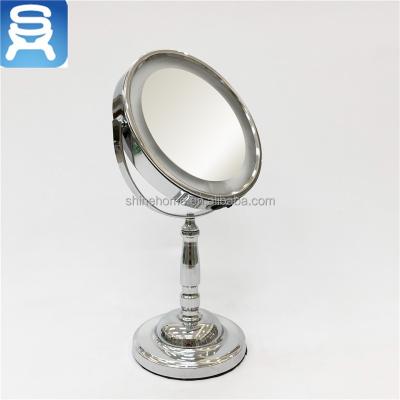 China Desk Mirror 7 Inch Hotel Bathroom Table Vanity Mirror 5X Magnification Vanity Mirror for sale