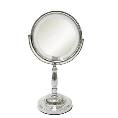 China Modern Sleek Top Desktop Makeup Mirror 7ich 5x Magnifying Mirror for sale