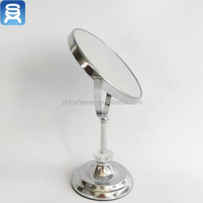 China 7 Inch Bathroom/Living Room Desktop Mirror Standing Double Side Magnification Make Up Mirror Cosmetic Mirror Chrome Finish for sale