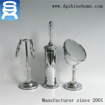 China Hotel Bathroom Decoration Imitated Chrome Finish Metal Bath Accessory / Bathroom Accessory for sale