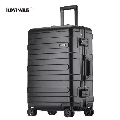 China RS1839L Low MOQ Cheap High Quality Aluminum ABS Luggage Waterproof Travel Suitcase Set for sale