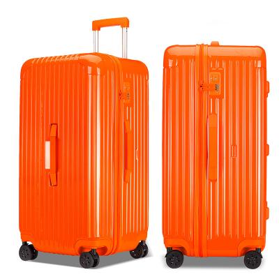 China Orange Luggage Suitcase Large Capacity ABS PC Koffer Women Traveling Waterproof Briefcase for sale