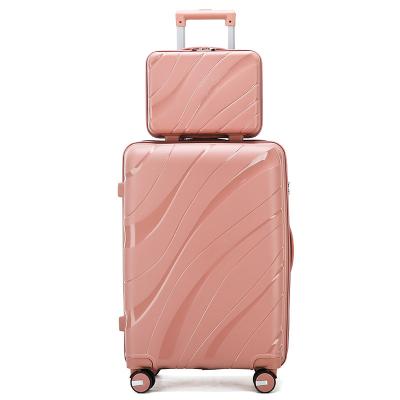 China Colorful pp pp luggage set with small handle makeup case carry on koffer suitcase sets for sale