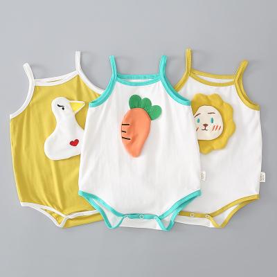 China Newborn Infant Girls Rompers Baby Summer Clothes Cartoon Sleep Cotton Eco-Friendly Breathable Cute Animal Dress Jumpsuit for sale