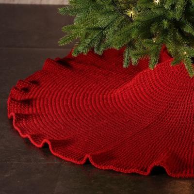 China 2020 Eco-friendly Christmas Ornament Decoration Home Knitting Soft Kids Coat Christmas Tree Skirt for sale