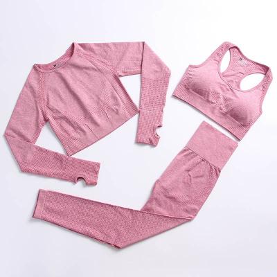 China New Fashion Breathable 5 Pieces Yoga Pants Set Wear Logo Yoga Activewear Elasticity Sports Set for sale