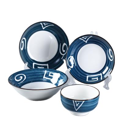 China Viable Printing High Quality Cheap Price PAD Porcelain Round Dinner Set for sale