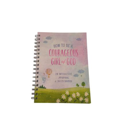 China Diario de temática cristiana Sketchbook Diario personalizado Impresión de cubierta suave con UV de punto y páginas interiores a todo color en venta