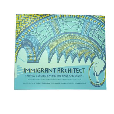 China Arquitecto inmigrante. Impresión personalizada de libros infantiles con chaquetas laminadas mate y páginas offset 4c/4c sin recubrimiento. en venta