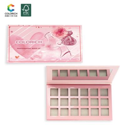 China Waterproof High Pigmented Empty Combo Magnetic Palette Logo Eye Shadow Pallet Custom 18 Color Eyeshadow for sale