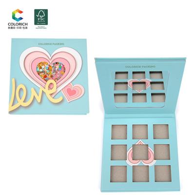 China Recycled Materials Custom Packaging Empty Makeup Palette Eyeshadow Palette Private Label Packaging Custom Packaging Magnetic Custom Eyeshadow for sale