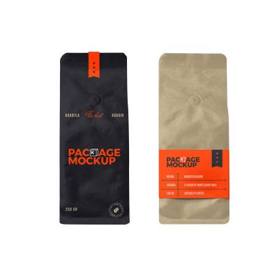 China Recyclable Custom Biodegradable Bottom Stand Up Coffee Pouch Paper Plastic Bag With Degassing Valve Plastic Packaging Bag for sale