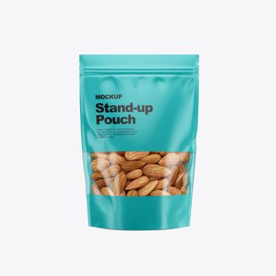 China Low Moq Recyclable Bage Packaging Ziplock Stand Up Pouch Nuts Food Bag Packaging Custom Plastic Pouches for sale