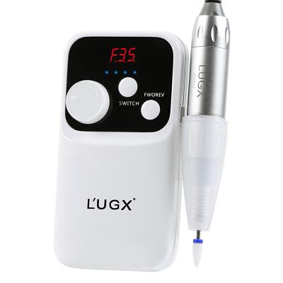 China UGX White Low Noise/Brushless Speed ​​25000-35000 RPM Rechargeable Portable Nail Polisher for sale